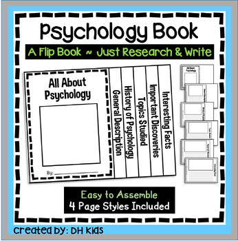 Preview of Psychology Report, Science Flip Book, Research Project, Behavior Studies