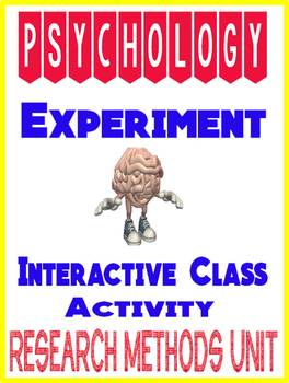 Preview of Psychology Research Methods Class Experiment Activity Interactive Lesson