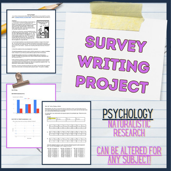 Preview of Psychology Research - Survey Writing, Data Collection, Correlation Graphing