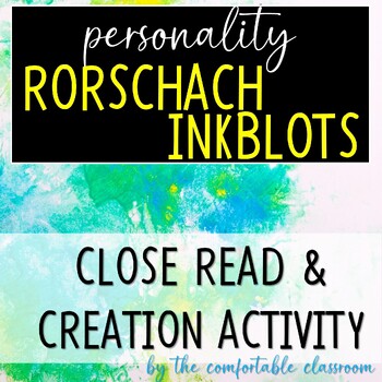Preview of Personality: Rorschach Inkblot Close Reading and Activity Psychology