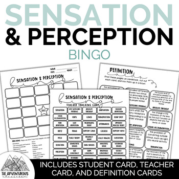 Preview of Psychology: Sensation & Perception Bingo
