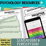 Psychology Sensation and Perception Activities