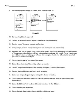 educational psychology short answer questions