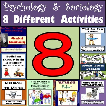 Preview of Psychology & Sociology Bundle - 8 Different Activities for Middle School!