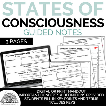 Preview of Psychology: States of Consciousness Guided Notes