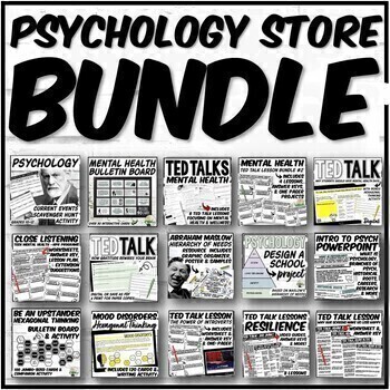 Preview of Psychology Store Growing Bundle