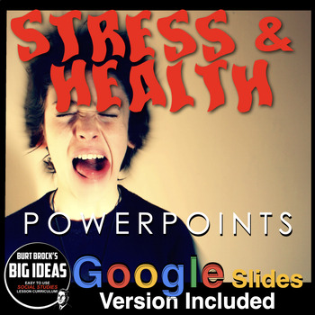 Preview of Psychology: Stress & Health PowerPoints/Google Slides + Speaker and Guided Notes