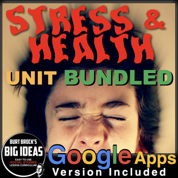 Preview of Psychology: Stress & Health Unit -PPTs, Worksheets, Guided Notes + GoogleApps