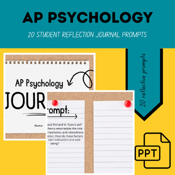 Preview of Psychology Student Reflection Journal Prompts