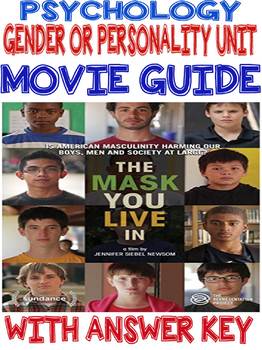Preview of Psychology The Mask You Live In Documentary Questions Gender/Personality unit