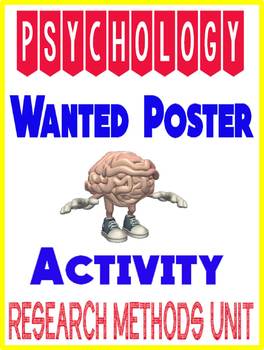 Preview of Psychology Unethical Experiment Wanted Poster write up Activity Rubric