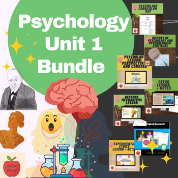 Preview of Psychology Unit 1: History, Subfields, & Freud Bundle!