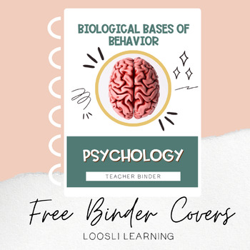 Preview of Psychology Units | Teacher Binder Covers (FREE)