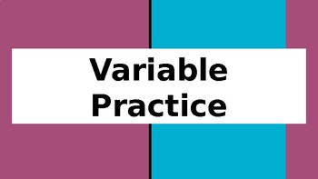 Preview of Psychology: Variable Identification Practice Activity
