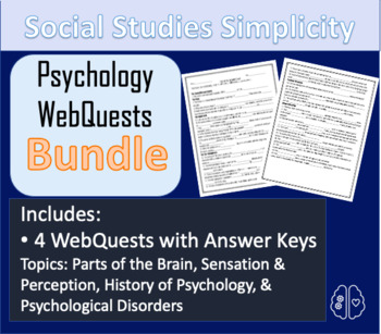 Preview of Psychology WebQuests Bundle