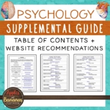 Psychology Supplemental Guide - Table of Contents + Websit