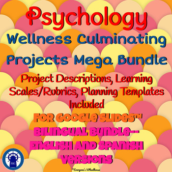 Preview of Psychology: Wellness Projects Mega Bilingual Bundle for Google Slides™