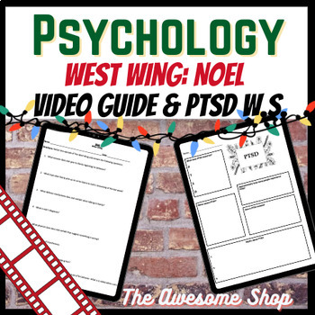 Preview of Psychology Christmas West Wing NOEL Video Guide PTSD Post Traumatic Stress Dis.