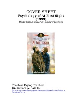 Psychology of At First Sight (1999) Movie Guide:  Summary/Vocabulary/Questions