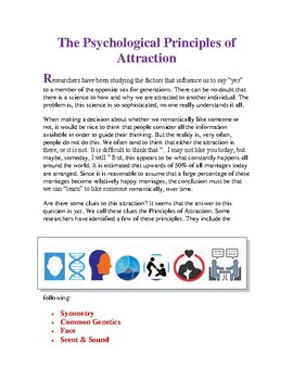 Preview of Psychology of Attraction