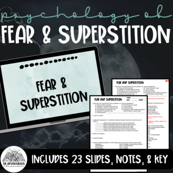 Preview of Psychology of Fear and Superstition Presentation and Activity