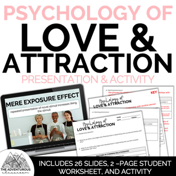 Preview of Psychology of Love and Attraction Presentation and Activity