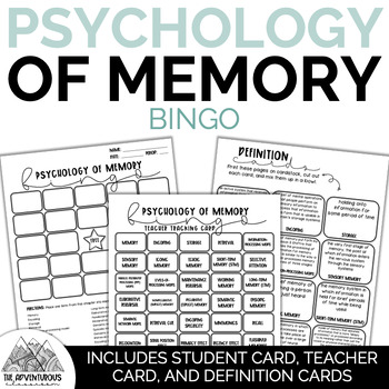 Preview of Psychology of Memory Bingo
