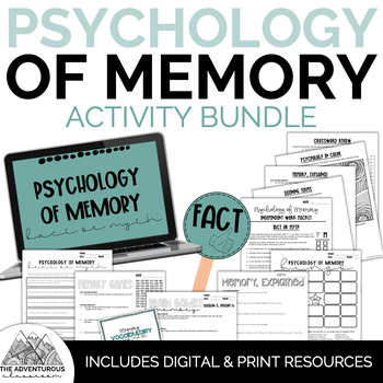 Preview of Psychology of Memory Activity Bundle