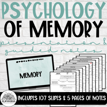 Preview of Psychology of Memory Presentation and Notes Bundle