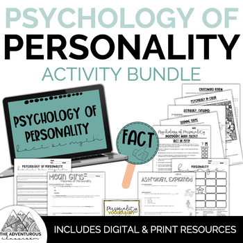 Preview of Psychology of Personality Activity Bundle