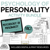 Psychology of Personality Activity Bundle