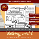 Psychology worksheet Working Model of Memory | mini bundle