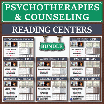 Preview of Psychotherapies & Counseling Series: Reading Centers Bundle