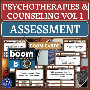 Preview of Psychotherapies and Counseling: Assessment Boom Cards Volume 1