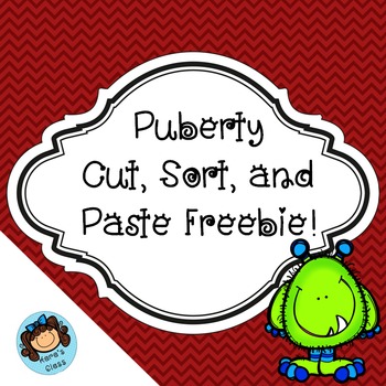Preview of Puberty Cut, Sort, and Paste Freebie!