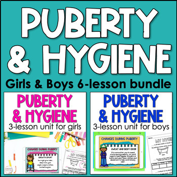 Preview of Puberty & Personal Hygiene for Girls & Boys 6-Lesson Health Lesson Bundle