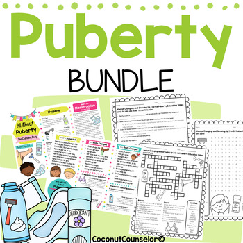 Preview of Puberty Introduction BUNDLE | Lesson Plan, Worksheets, & Pamphlet