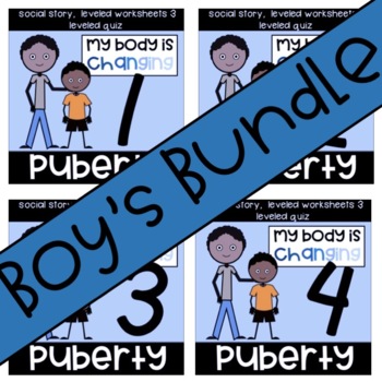 Preview of Puberty: My Body is Changing - Boy's Book Bundle 1-4