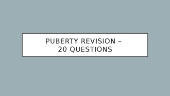 Preview of Puberty Revision Quiz