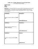 Public Art vs. Public Monument Research Worksheet