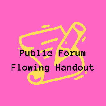 Preview of Public Forum Debate Flow Sheet