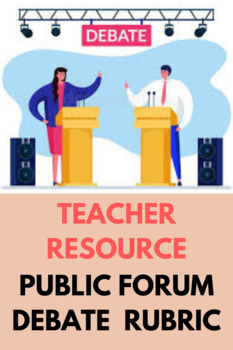 Preview of Public Forum Debate Rubric