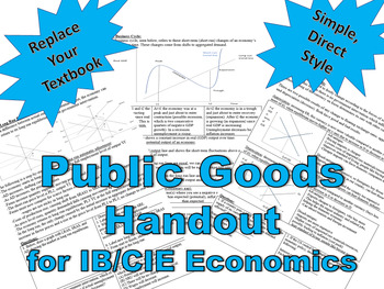 Preview of Public Goods - IB/CIE economics handout