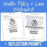 Public Health: Health Policy and Law Webquest with Critica