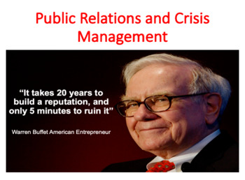 Preview of Public Relations and Crisis Management