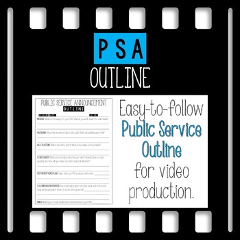 Preview of Public Service Announcement (PSA) Outline