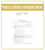 Public Service Announcement Project Rubric