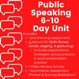 Public Speaking 6-10 Day Unit (Good for AP Seminar, etc.)