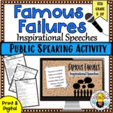 Public Speaking Activity: Famous Failure Speeches|Digital 