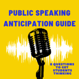 Public Speaking Anticipation Guide 